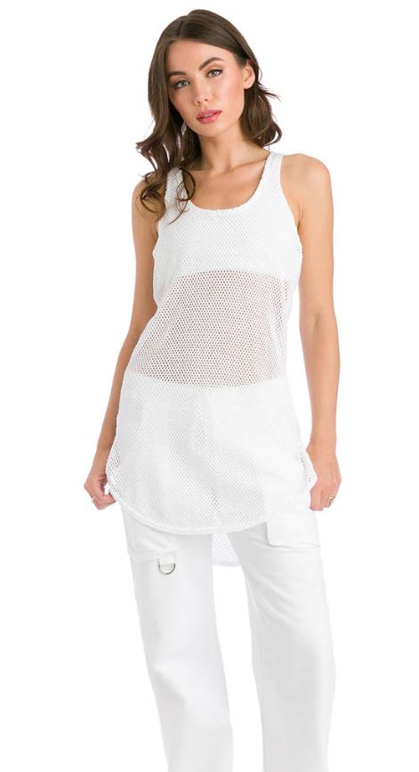 Long Mesh Racerback Maxi Tank