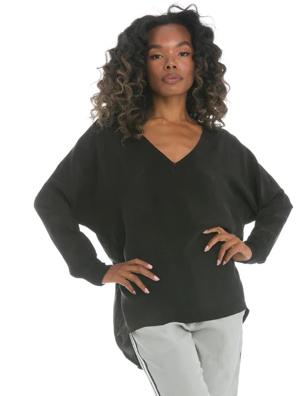Dolman Sleeve V Neck Pullover