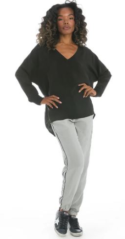 Dolman Sleeve V Neck Pullover