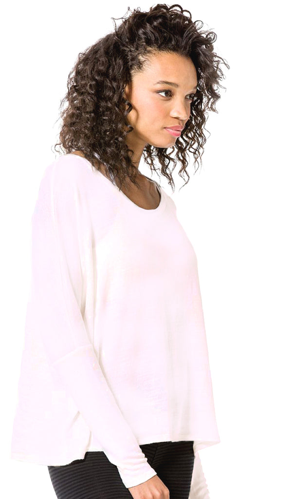 Crop Knit Long Sleeve Top - Solid Colors