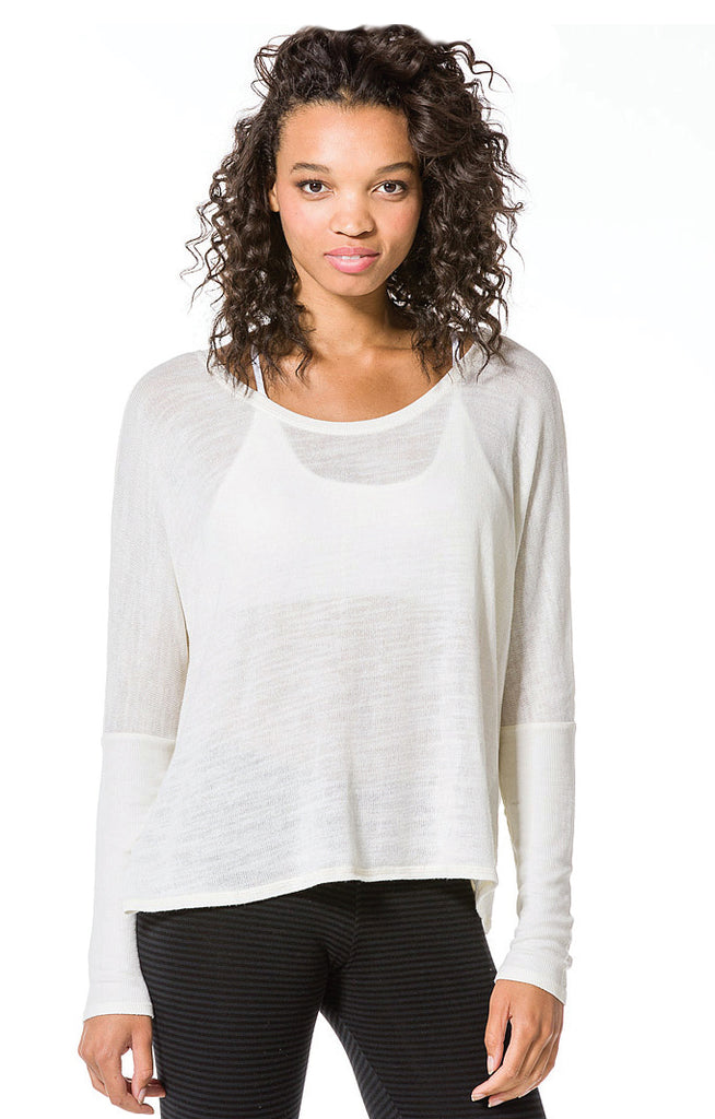 Crop Knit Long Sleeve Top - Solid Colors