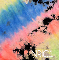 Bamboo Jersey V Neck T with Neon Rainbow Iceberg Tie Dye