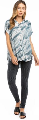 Twisty Button Front Shirt