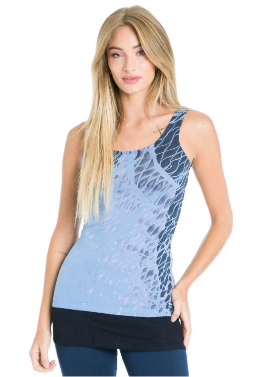 Classic Sexy Tank with Butterfly Wing, Lizard & Stormwash Tie Dyes