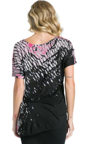 Scoop Neck Slide Tee - with Tie Dyes