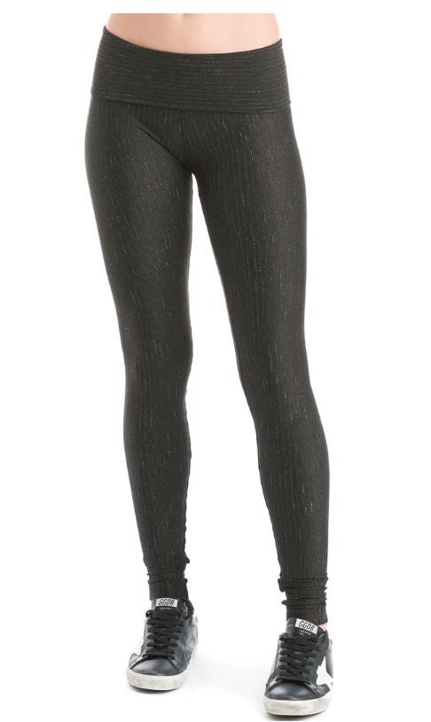 Micro Stripe Performance Rolldown Ankle Leggings