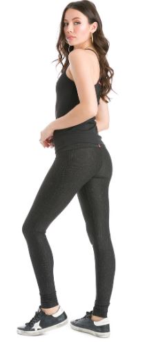 Micro Stripe Performance Rolldown Ankle Leggings