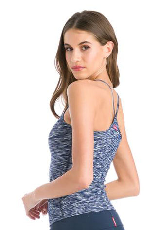 Spaghetti V Back Tank with Bra