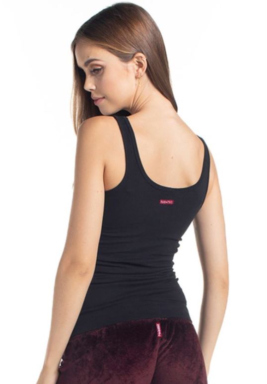 Long Baby Ribbed Tank with Star detail