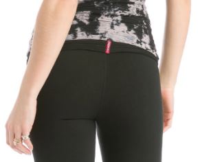 Ribbed Rolldown Flare Capri Leggings