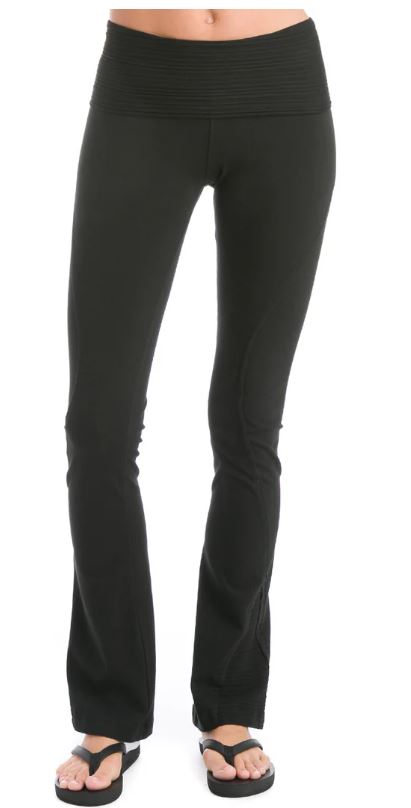 Ottoman Rib Serpentine Seam Rolldown Flares