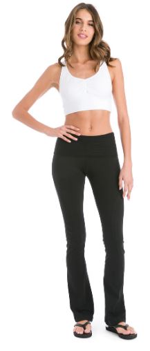 Ottoman Rib Serpentine Seam Rolldown Flares