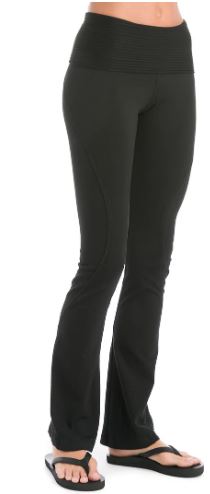 Ottoman Rib Serpentine Seam Rolldown Flares