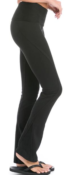 Ottoman Rib Serpentine Seam Rolldown Flares