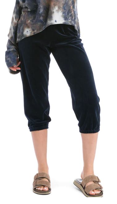Velour Pull-on Crop Sweatpants