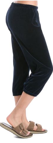 Velour Pull-on Crop Sweatpants