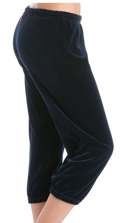 Velour Pull-on Crop Sweatpants