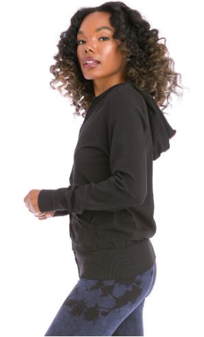 Easy Zip-Up Raw Edge Hoodie