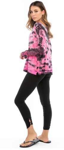 Low Rise Shirred Button Ankle Leggings