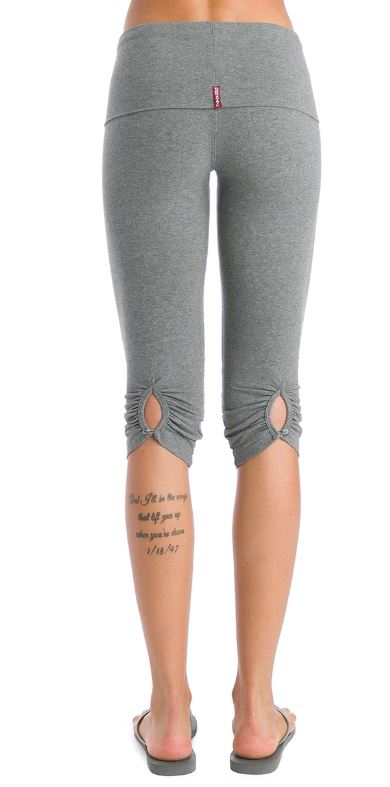 Rolldown Button Back Knee Leggings - Colors