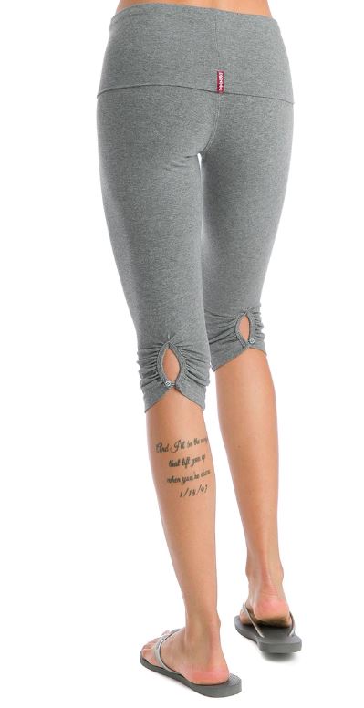 Rolldown Button Back Knee Leggings - Colors