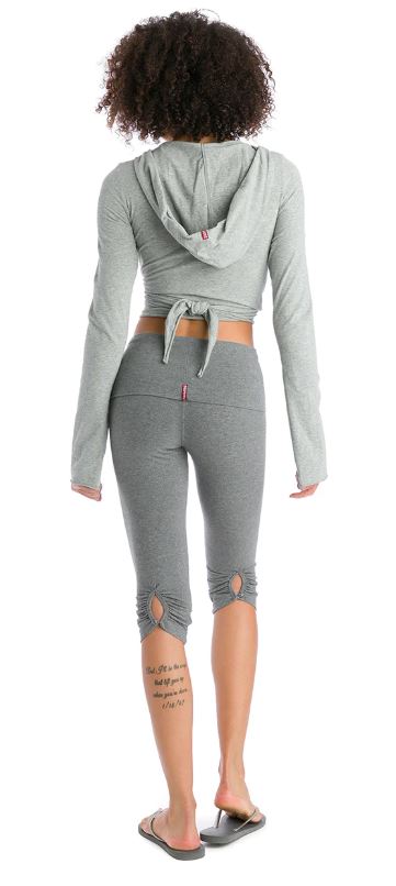 Rolldown Button Back Knee Leggings - Colors