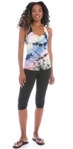 Rolldown Button Back Knee Leggings - Basic Black