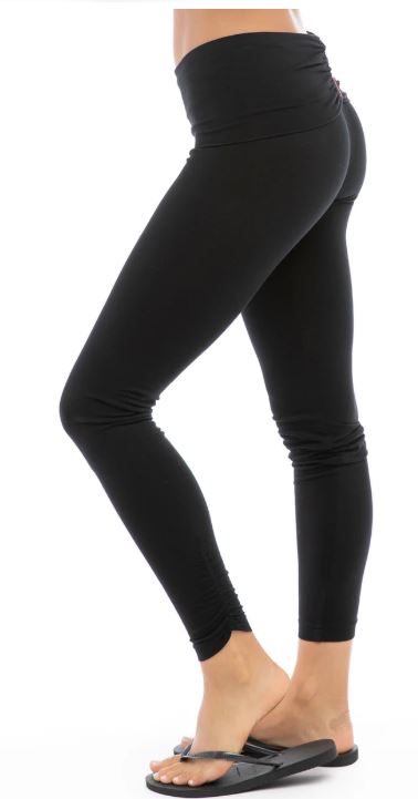 Razorback Rolldown Side Shirred Ankle Leggings