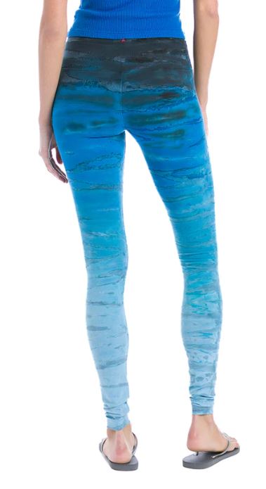 Hi Rise Ankle Leggings with Rainbow Horizon Tie Dyes