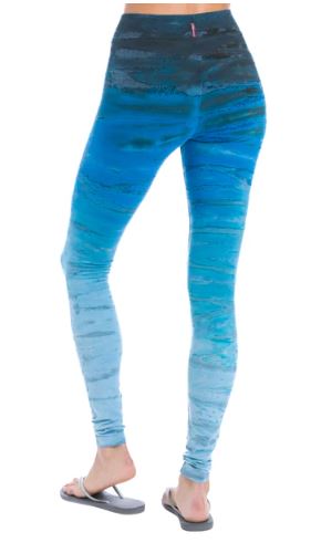 Hi Rise Ankle Leggings with Rainbow Horizon Tie Dyes