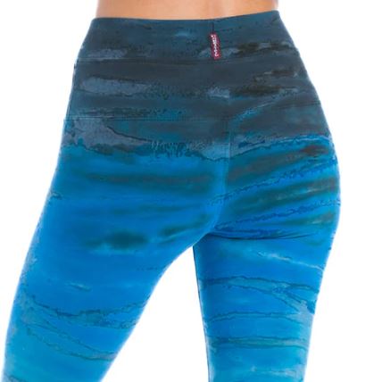 Hi Rise Ankle Leggings with Rainbow Horizon Tie Dyes