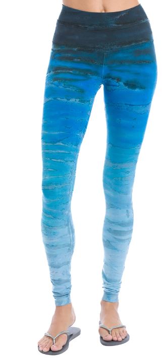 Hi Rise Ankle Leggings with Rainbow Horizon Tie Dyes