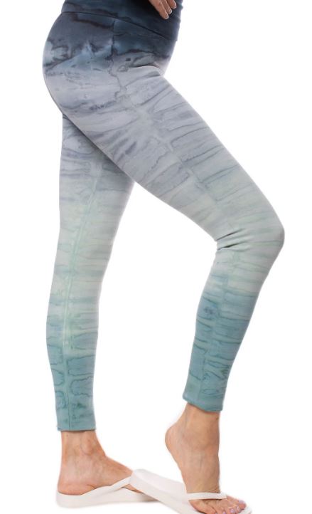 Hi Rise Ankle Leggings with Rainbow Horizon Tie Dyes