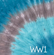 Ruched Back T with Wave Wash Tie Dye