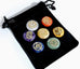 Chakra Small Circle Set with Engraved Symbols - 7 pieces