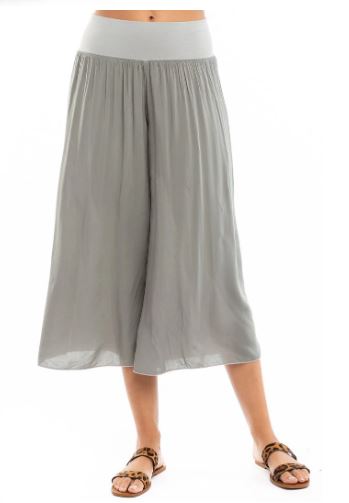 Flat Waist Boho Capri Pant