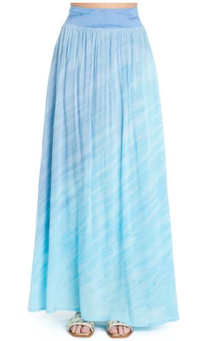 Pull-On Double Layered Maxi Skirt