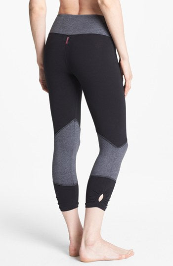 Flat Waist Keyhole Contrast Capris - Pranachic