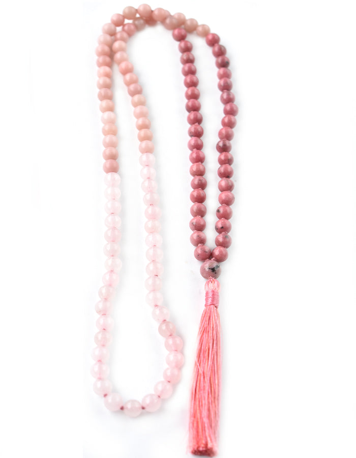 TRUE HEART OMBRE - Pink Heart Chakra Ombre Mala