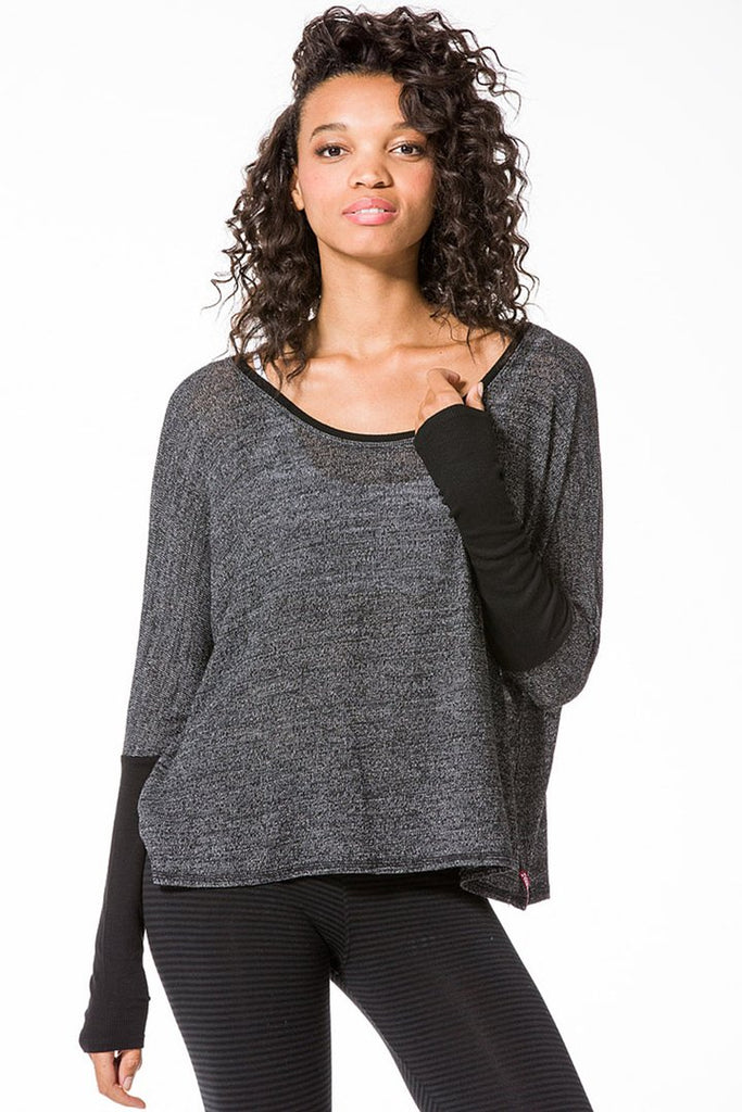 Crop Knit Long Sleeve Top - Solid Colors
