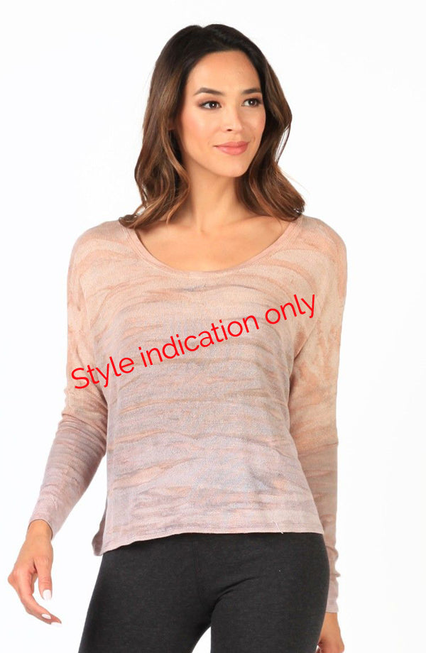 Crop Crew Slide Tee - with Rainbow Horizon Tie Dye - Pranachic