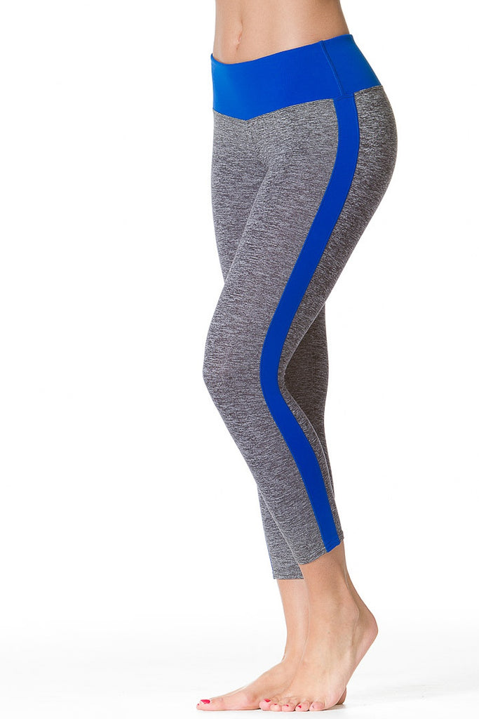 Flat Waist Racer Capri Leggings - SALE - Pranachic