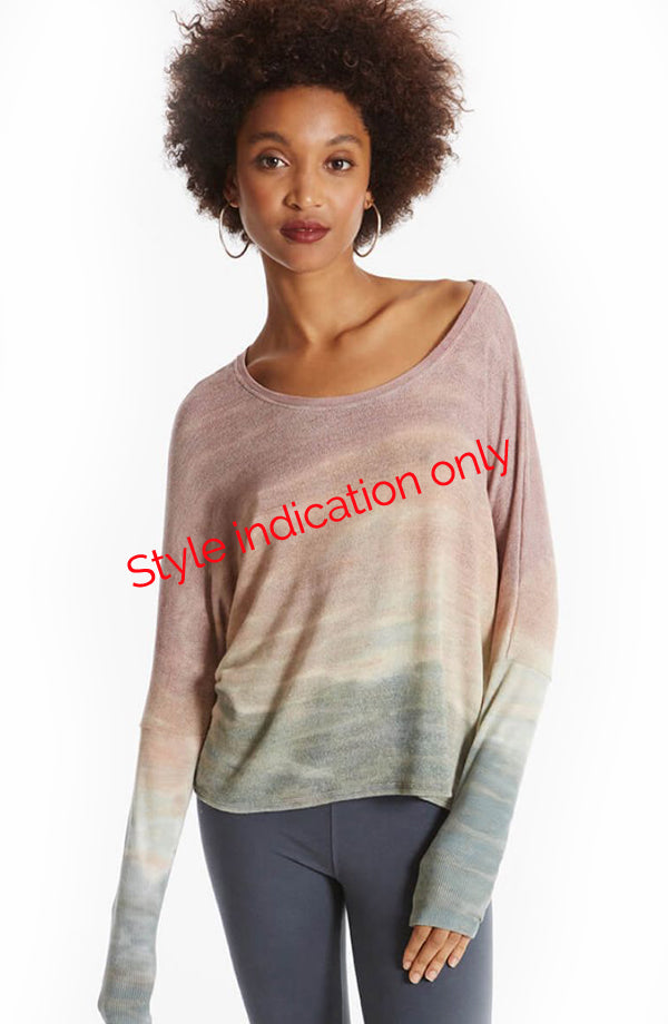 Crop Crew Slide Tee - with Rainbow Horizon Tie Dye - Pranachic