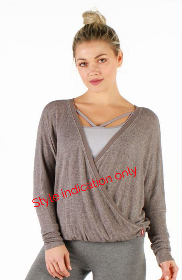 Long Sleeve Draped Wrap Sweater