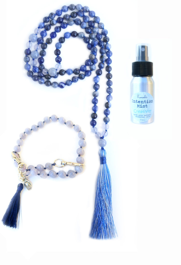 Creativity Collection - TRUE MYSTERY Mala, Pratinu Creative Force Mala Bracelet and Creativity Intention Mist - Pranachic