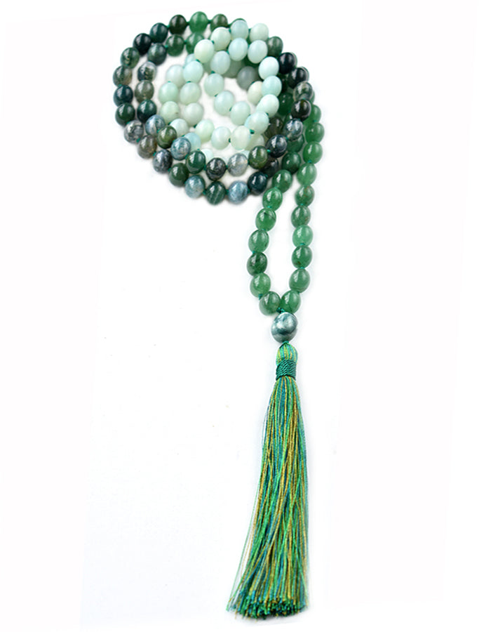 TRUE HEART OMBRE - Green Heart Chakra Ombre Mala