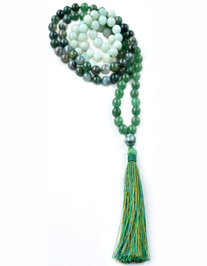 TRUE HEART OMBRE - Green Heart Chakra Ombre Mala