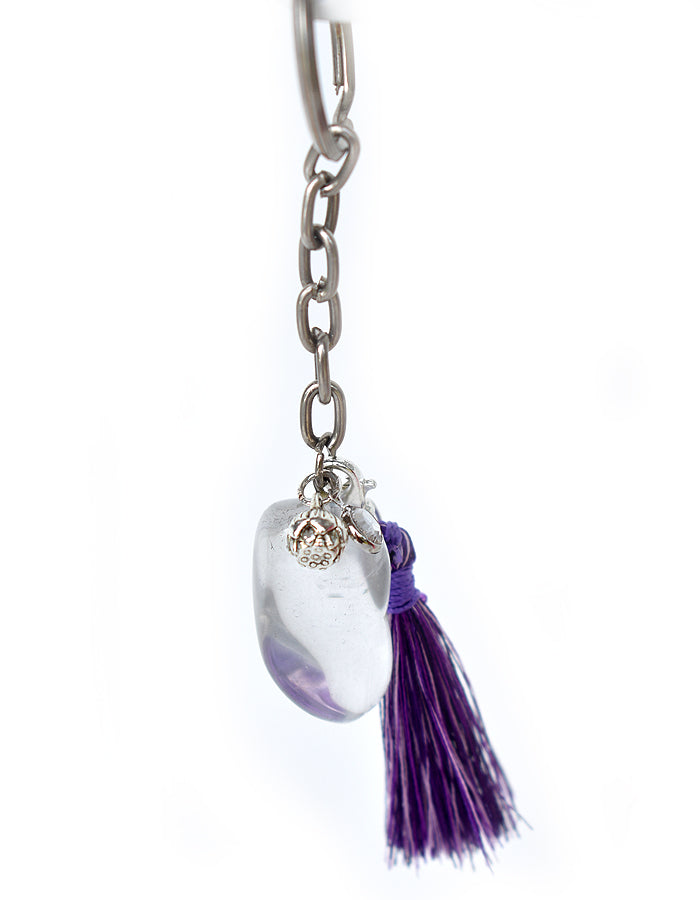 Clear Quartz Key Ring - Pranachic