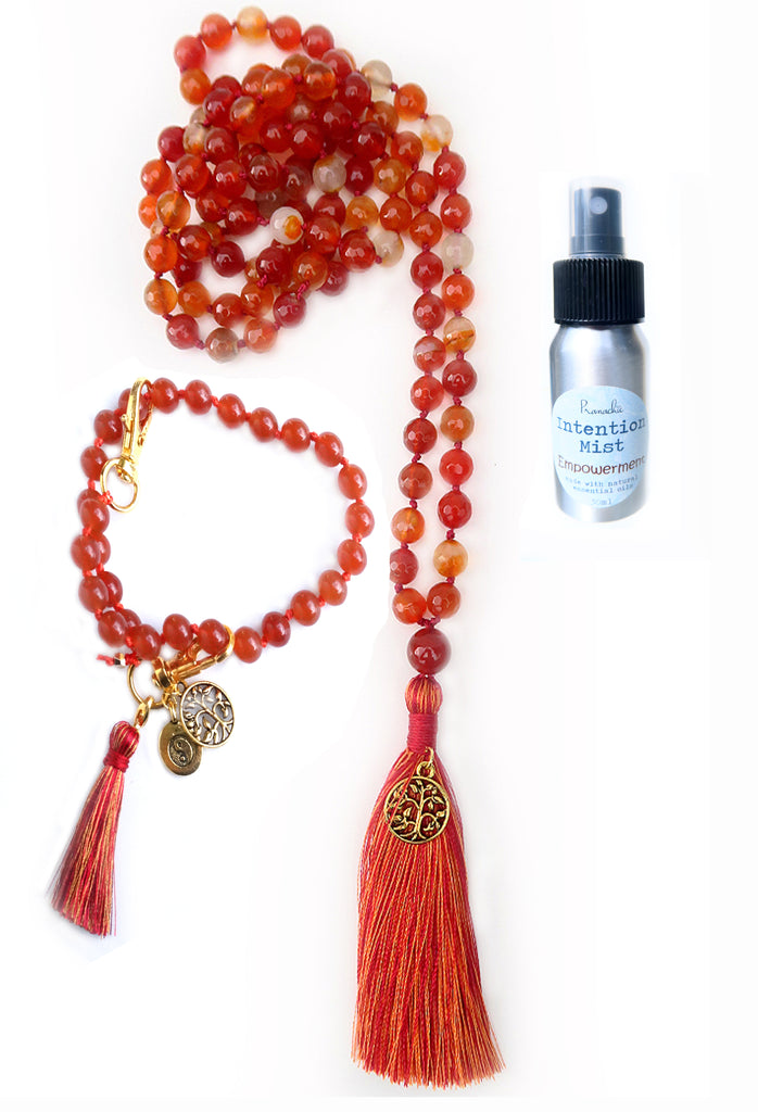 Empowerment Collection - TRUE PROMISE Mala, Pratinu Empowerment Mala Bracelet and Empowerment Intention Mist - Pranachic