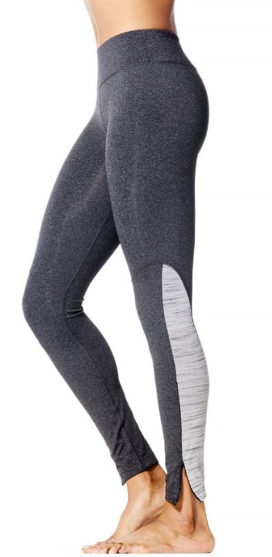 Side Zip Flat Waist Contrast Performance Leggings